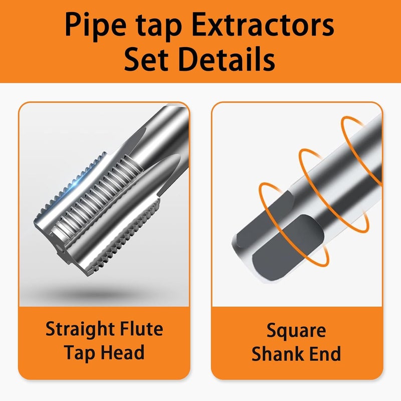 DECKRKAT 1" NPT Pipe Tap, Precision Carbon Steel NPT Tap Set for Clean Accurate Threads, 1" NPT Tap, Perfect for Plumbers Mechanics DIYers, with Durable Plastic Case. - Image 5